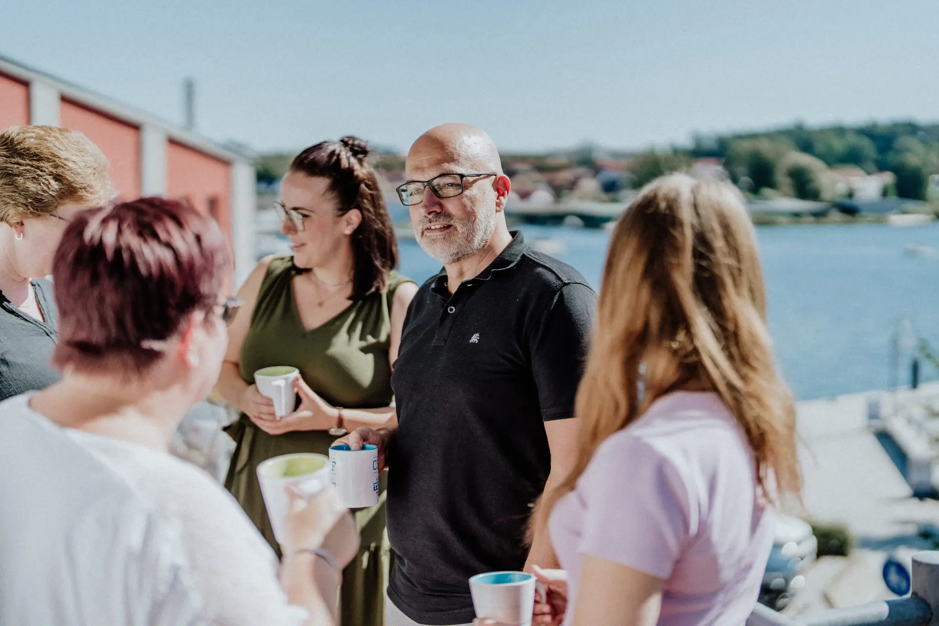 Team der BKS Steuergesellschaft mbH bei der Dreharbeit für den Recruiting-Werbefilm in Waren (Müritz).