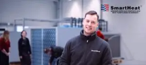 Mitarbeiter von SmartHeat während einer Videoproduktion in Mecklenburg-Vorpommern für Unternehmenskommunikation und Marketing